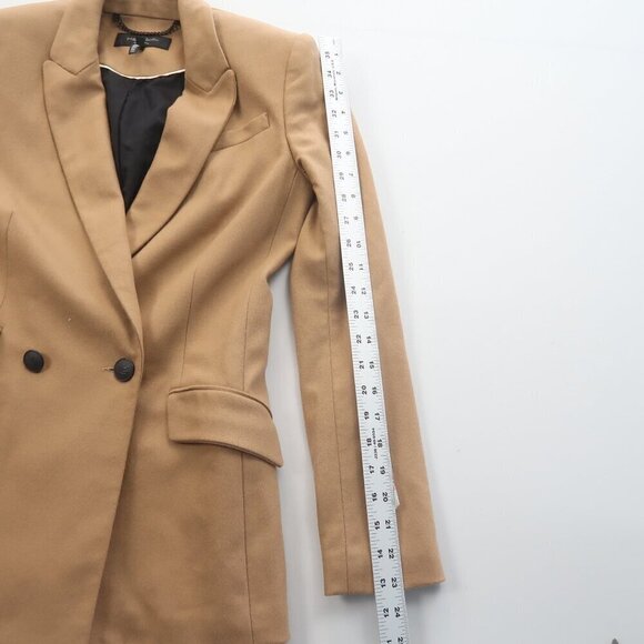 Rag & Bone Duke Double Breasted Wool Blend Blazer Size 0 Camel - Picture 10 of 11